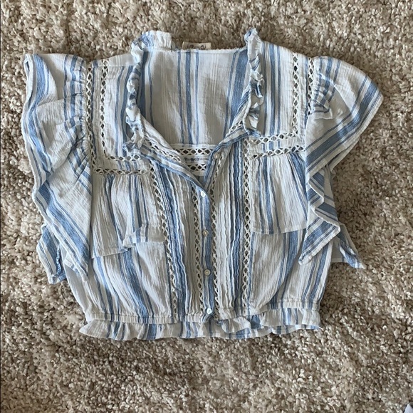 LoveShackFancy Ruffle Crop Top - Picture 1 of 2